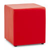 HOCKER Würfelform Kunstleder CUBE, Rot 41x41x41 cm - Rot/Schwarz, Kunststoff/Textil (41/41/41cm) - KADIMA DESIGN
