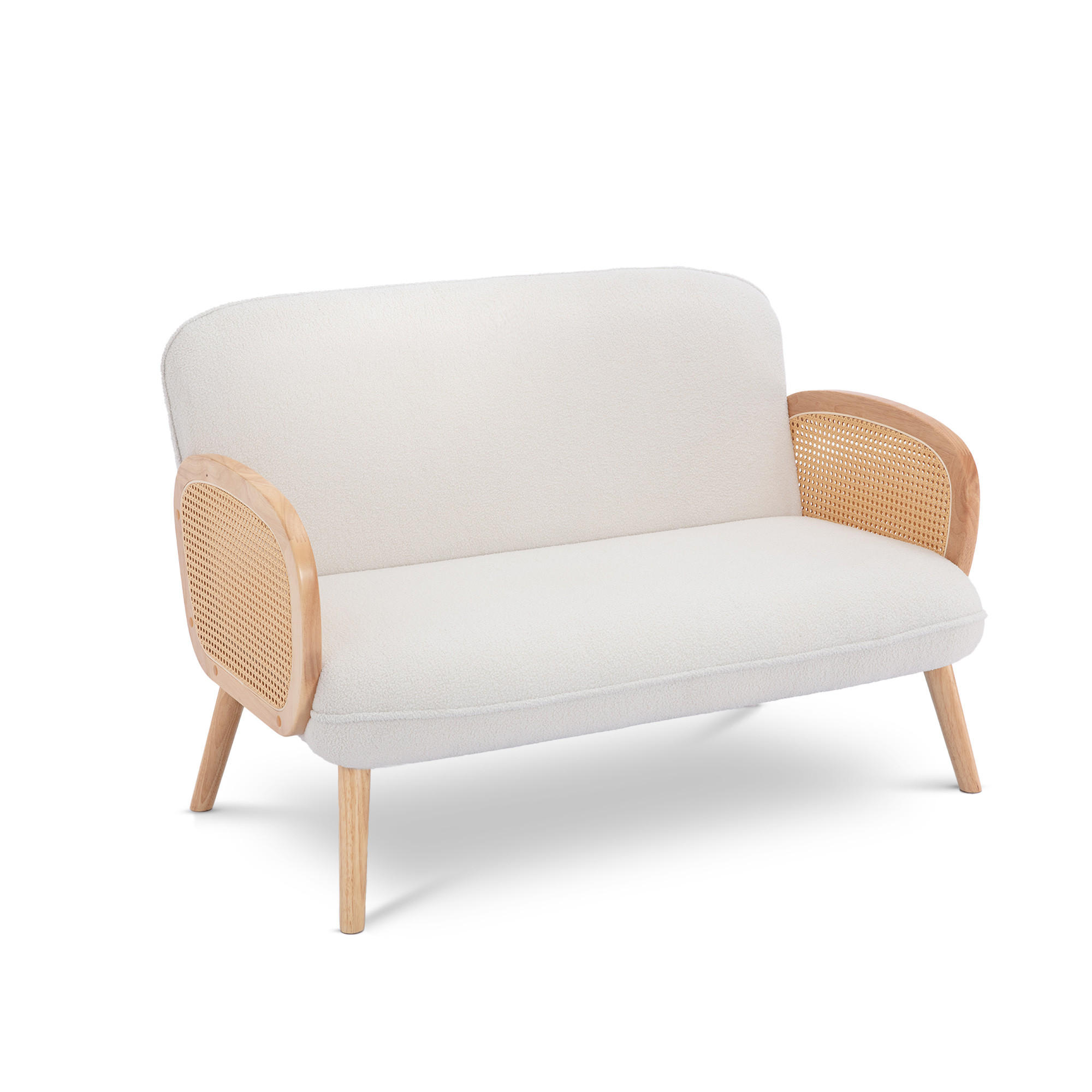 Thumbnail - Sicaan 2-Sitzer-Sofa, Weiß, Textil, Füllung: Polyurethan (PUR),Polyurethan (Pur), Rechteckig, 125x83x79 cm, Wohnzimmer, ...
