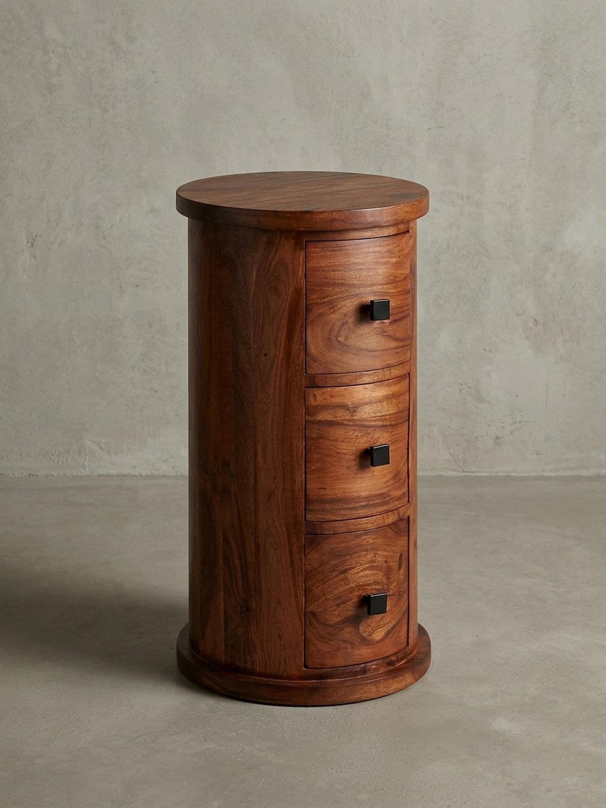 KOMMODE – Massivholz, 3 Schubladen, rustikal - Braun, Holz/Metall (35/65/35cm) - KADIMA DESIGN