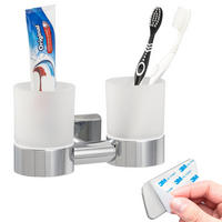 DOPPEL-GLASBECHERHALTER LUCENTE TAPE - Chromfarben, Metall (18.5/11/10cm) - bremermann