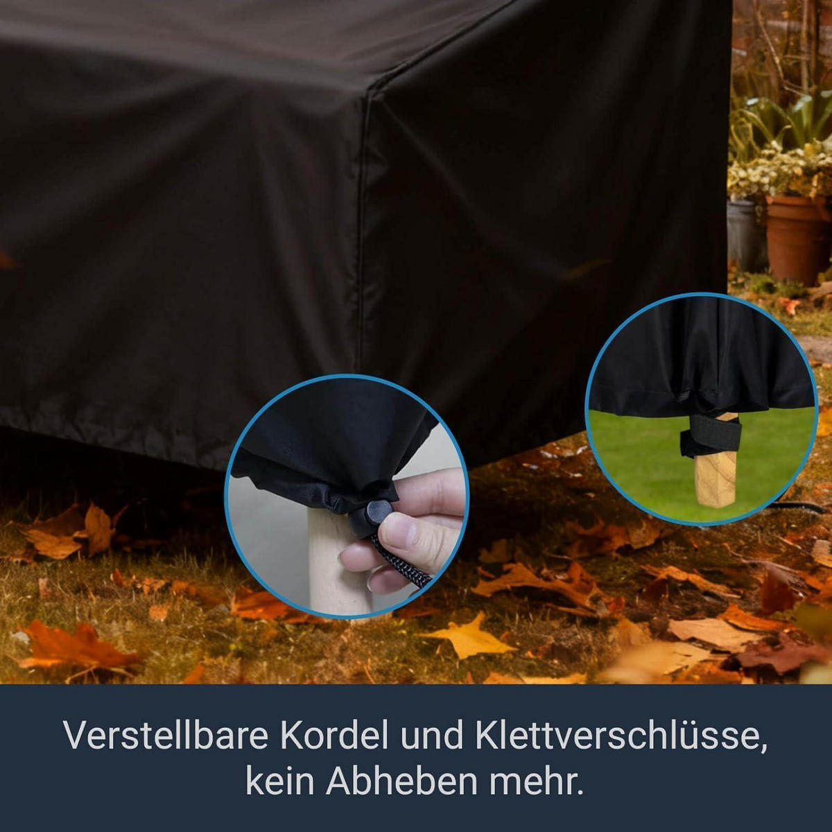 ABDECKHAUBE Gartenbank 3-Sitzer 160 x 70 x 60/88 cm Wasserdicht Oxford 210D - Schwarz, Kunststoff (160/70/60cm)