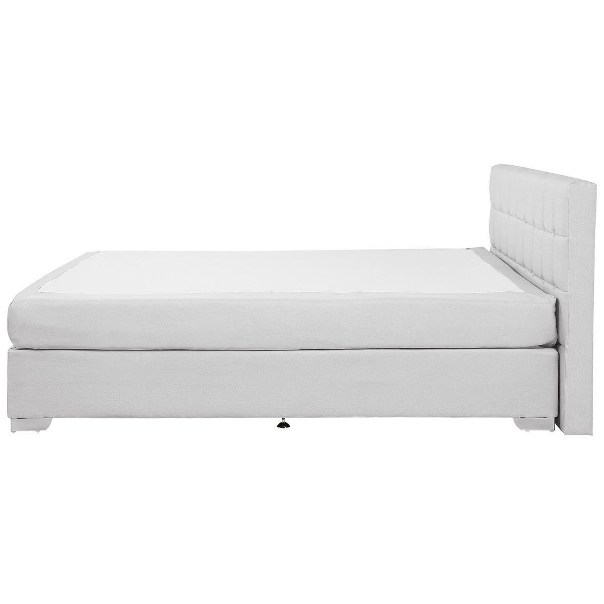 BOXSPRINGBETT 180/200cm Hellgrau Admiral - Hellgrau, Textil (180/200cm) - Beliani