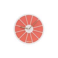 WANDUHR Design Rot 29/29 cm - Rot, Holzwerkstoff (0.4/29/1cm) - ONZENO