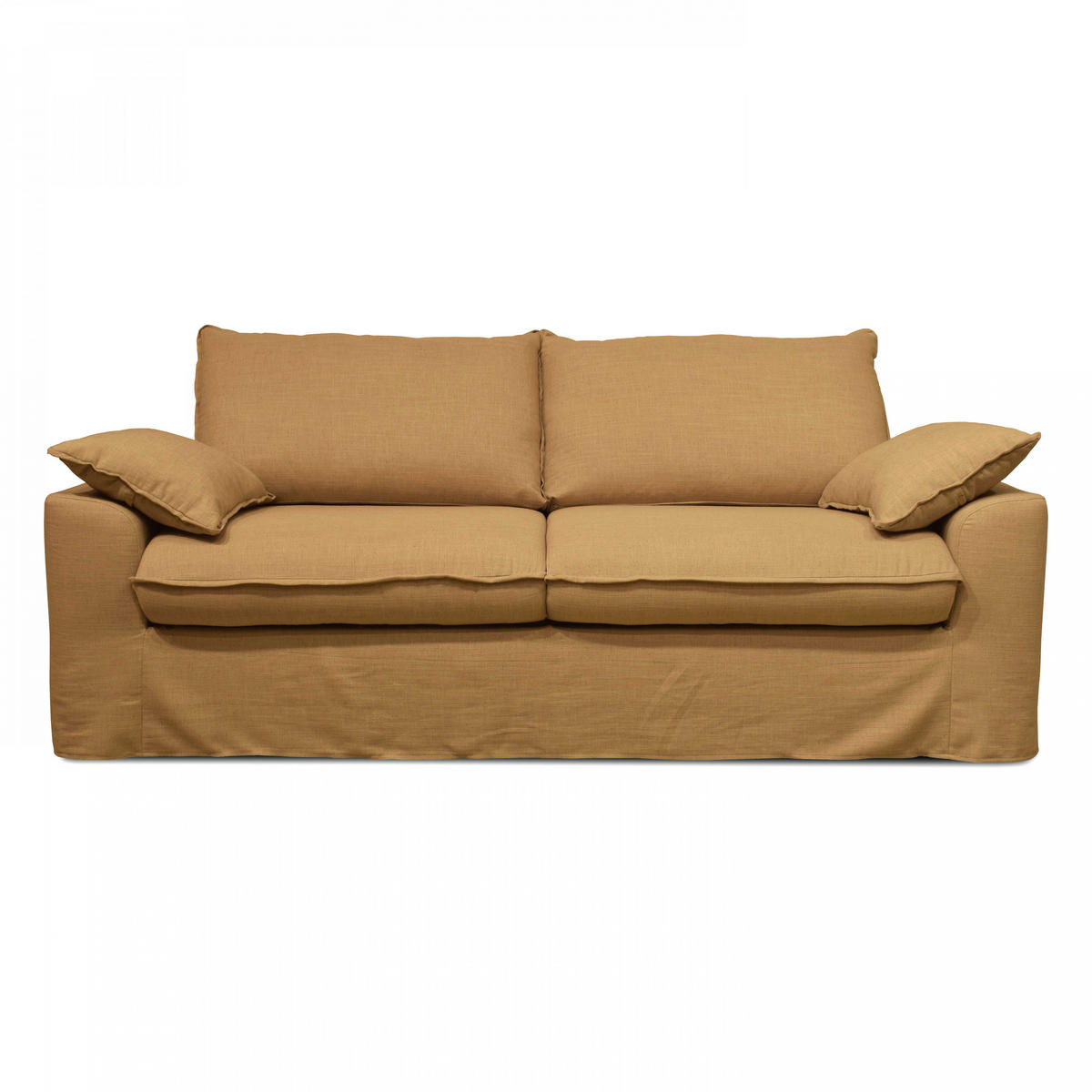 3-SITZER-SOFA, Stoff, Gelb - Gelb, Textil (97/88/205cm) - Oviala