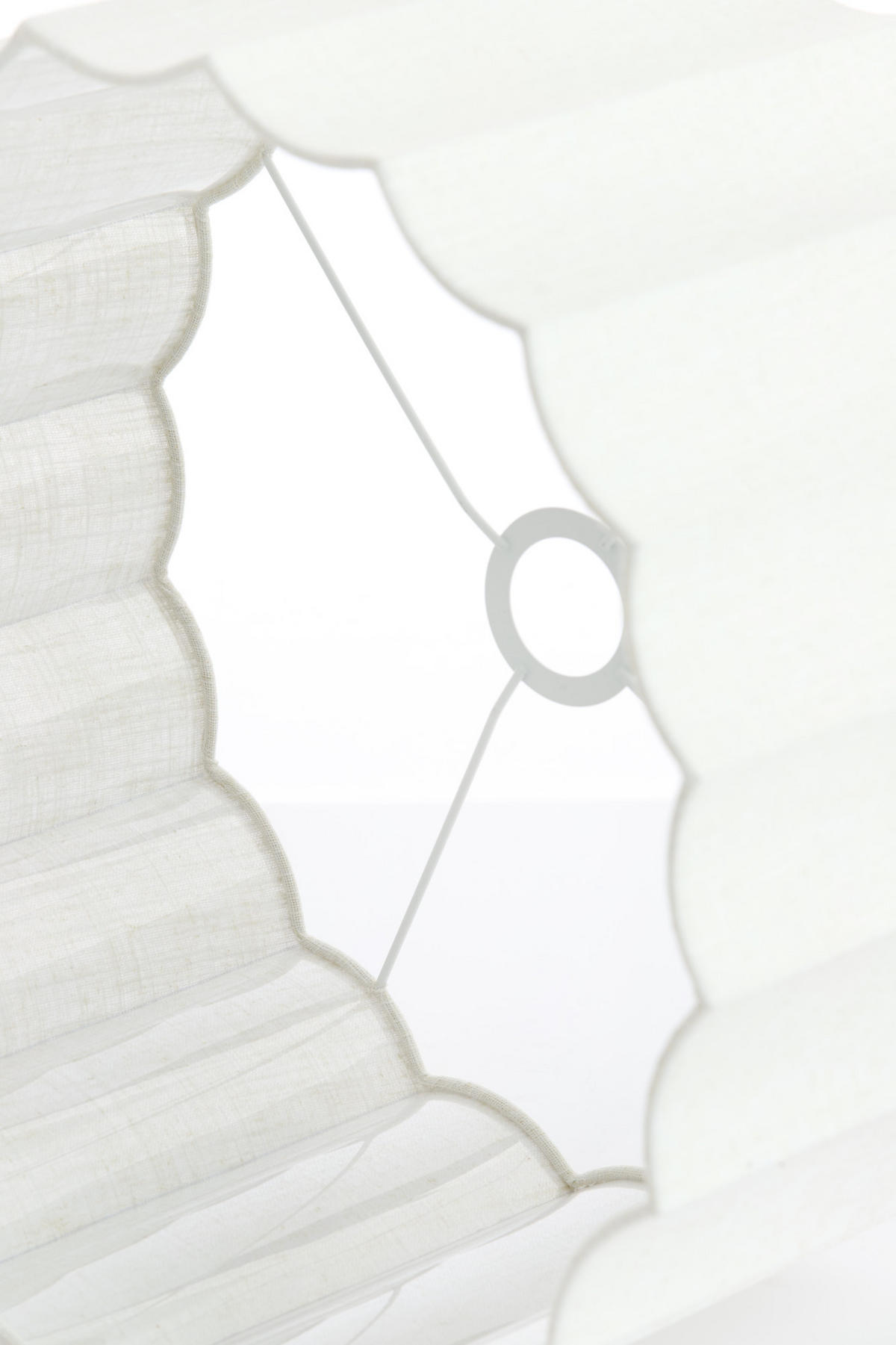 LAMPENSCHIRM Disli Weiß Ø40/25 cm - Weiß, Textil (40/40/25cm) - Light & Living