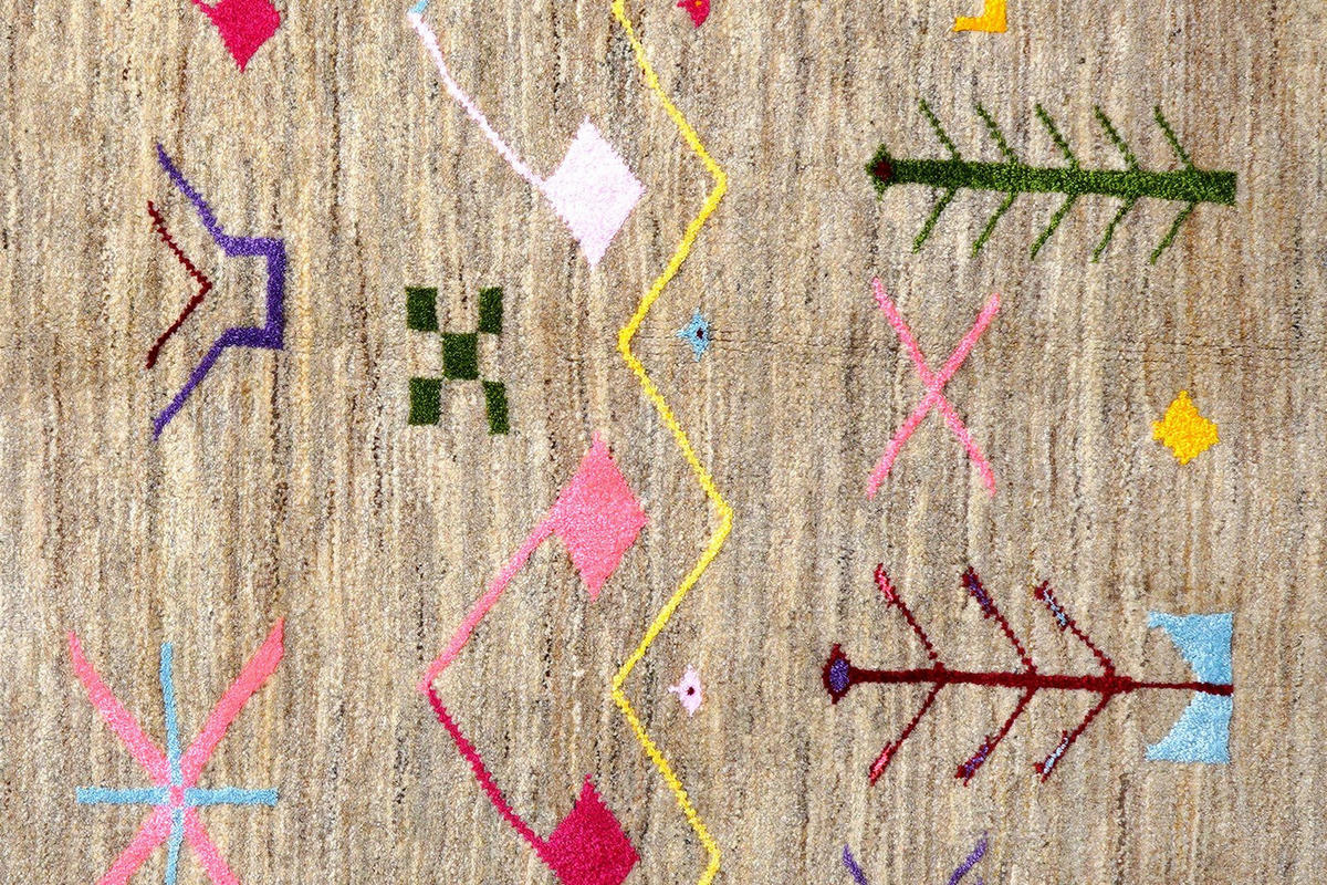GABBEH-TEPPICH handgeknüpft Basi Grau 198/150 cm Schurwolle - Grau, Textil (150/198cm) - Looma