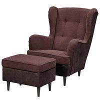 SESSEL - Aubergine/Schwarz, Holzwerkstoff/Buchenholz (78/102/98cm) - home24