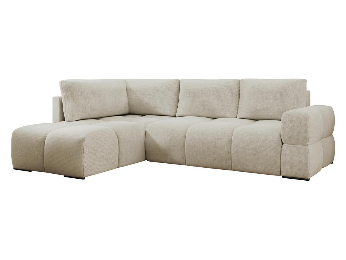 ECKSOFA Taremi - Schwarz/Naturfarben, Holz/Kunststoff (267/185cm) - MIRJAN24