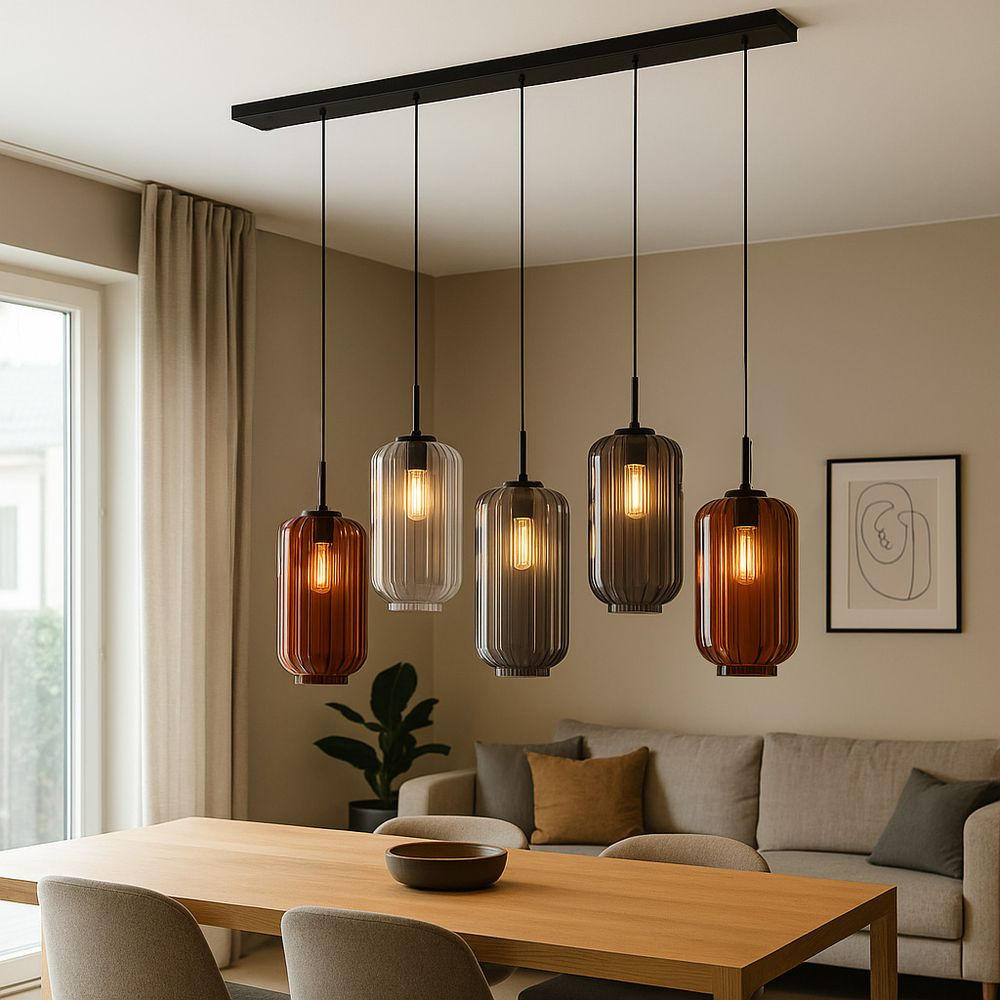 Thumbnail - s.luce Hängeleuchte, Anthrazit, Weiß, Glas, Zylindrisch, 18x33x18 cm, Lampen & Leuchten, Innenbeleuchtung, Hängelampen, ...