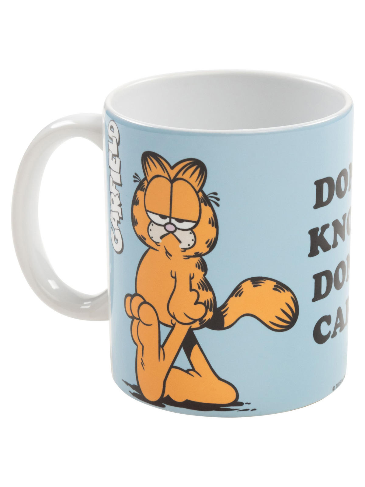 KAFFEEBECHER Garfield Don't Know Don't Care Blau 320 ml - Blau, Keramik (0.32L) - United Labels