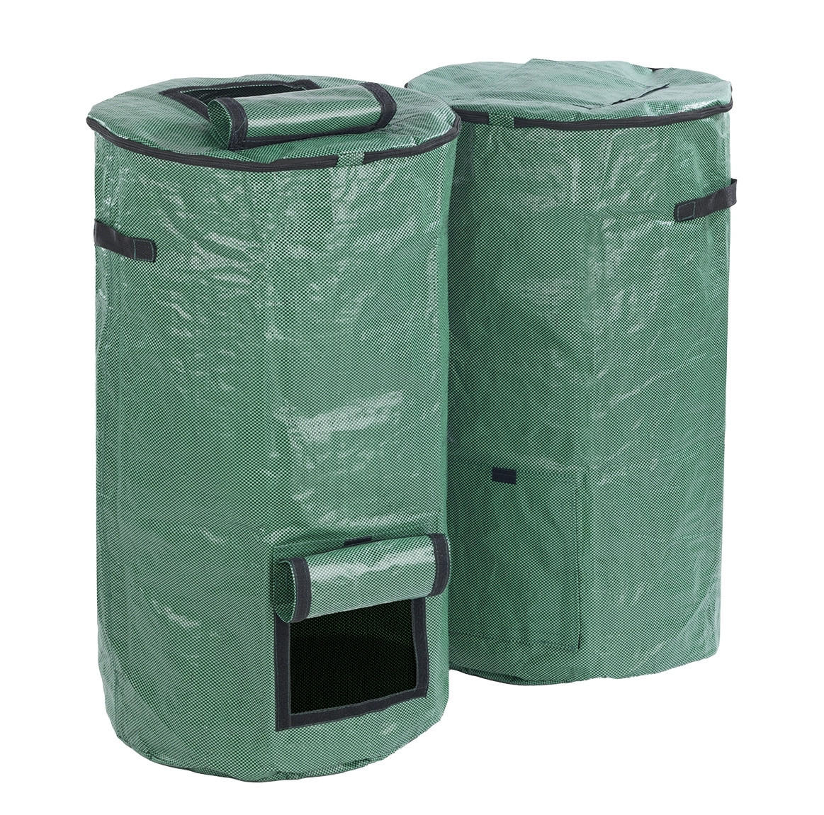 GARTENKOMPOSTER faltbar 2 x 125 l - Grün, Kunststoff (45/80/45cm) - Maximex