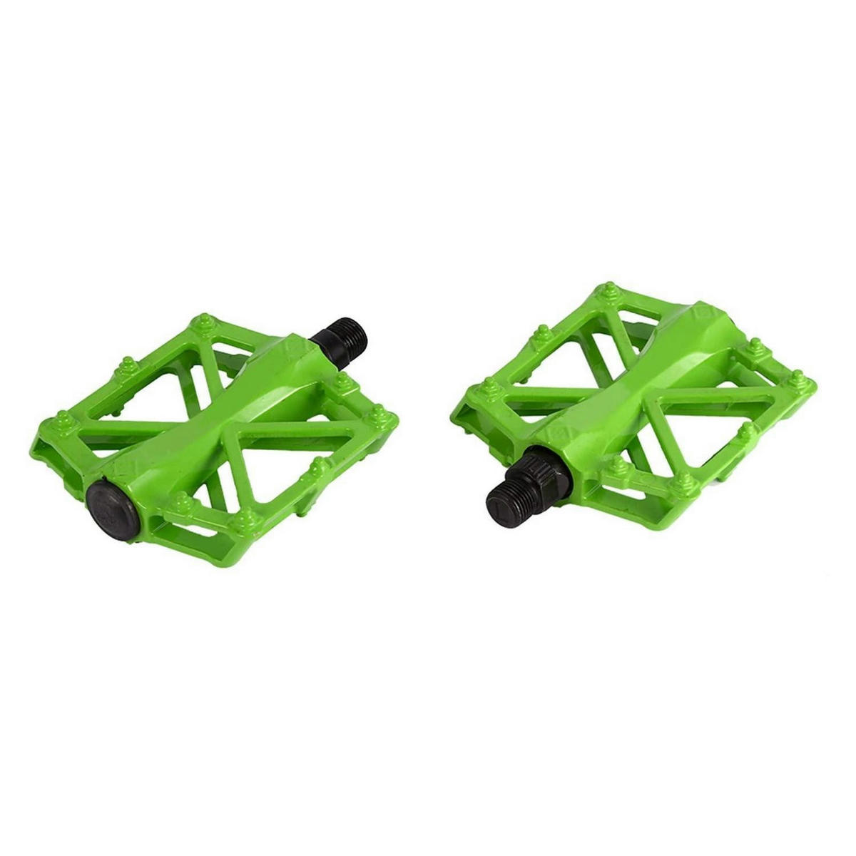 FAHRRADPEDALE 1 Paar Aluminium Grün Rutschfest - Grün, Metall (9/2.5/10cm)