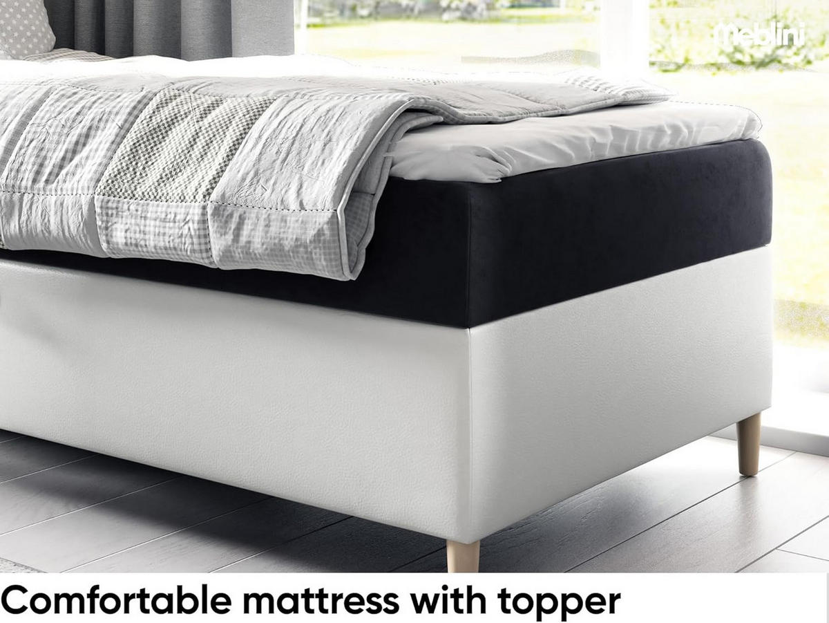 KINDERBETT MAYA 1 - Schwarz/Weiß, Holzwerkstoff (92/208cm) - Meblini