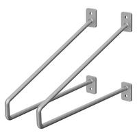 REGALHALTERUNG - Grau, Metall (26.5/2.3/18cm) - ML-DESIGN