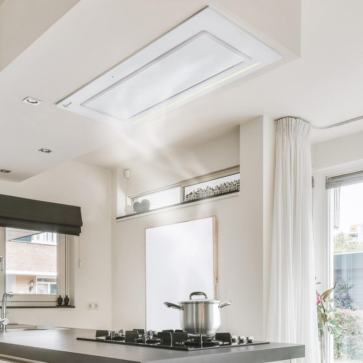 DUNSTABZUGSHAUBE GCH E 217 WH 90 Prime N 90 cm Weiß - Weiß, Metall (90/24.5/29.5cm) - Gurari