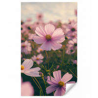 TAPETE - Blumen - Lila - Unscharf - 120x200 cm - Rosa, Papier (120/200cm) - OnlyWow