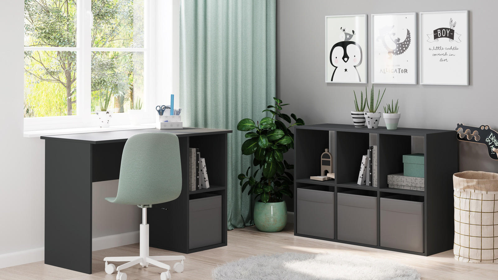BÜCHERREGAL Loni - Grau, Holzwerkstoff (120/80/38cm) - RAUMHIRSCH FURNITURE