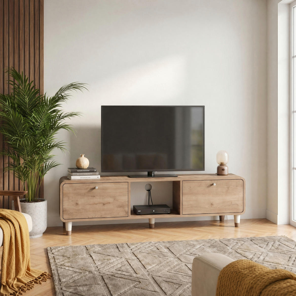 TV-LOWBOARD Doro Eiche natur 150/34/41 cm - Naturfarben, Holzwerkstoff/Kunststoff (150/41/34cm) - Decortie