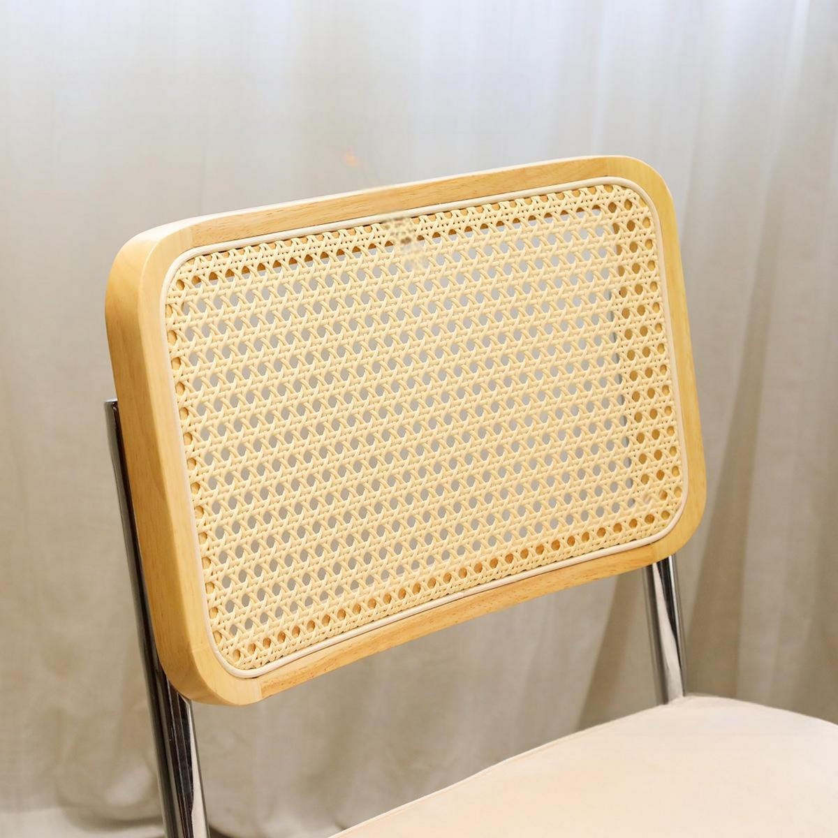 SCHWINGSTUHL 2-er Set,Freischwinger,Esszimmerstuhl,Leinen-Beige - Beige, Metall (46.4/84.6/53cm) - LVHOM