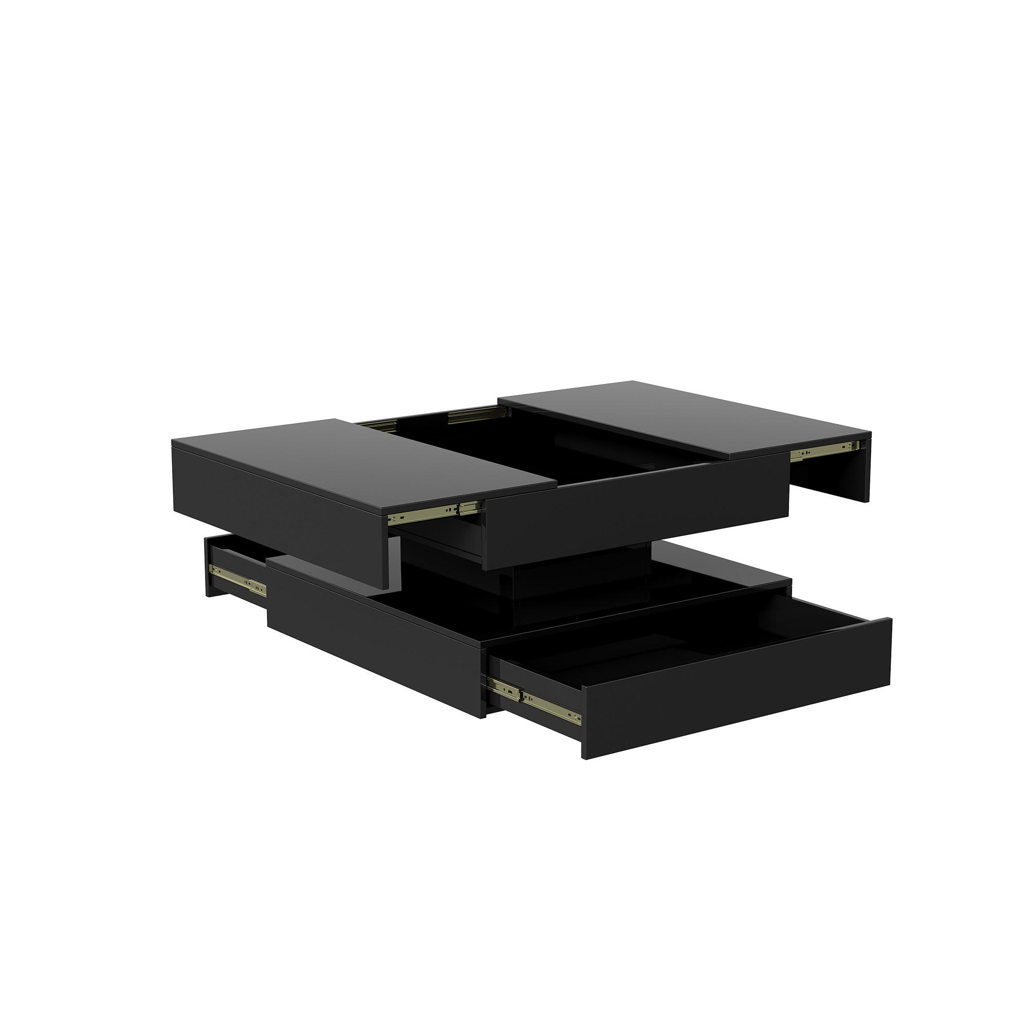 Casiva Couchtisch Schwarz 78x43x78 cm