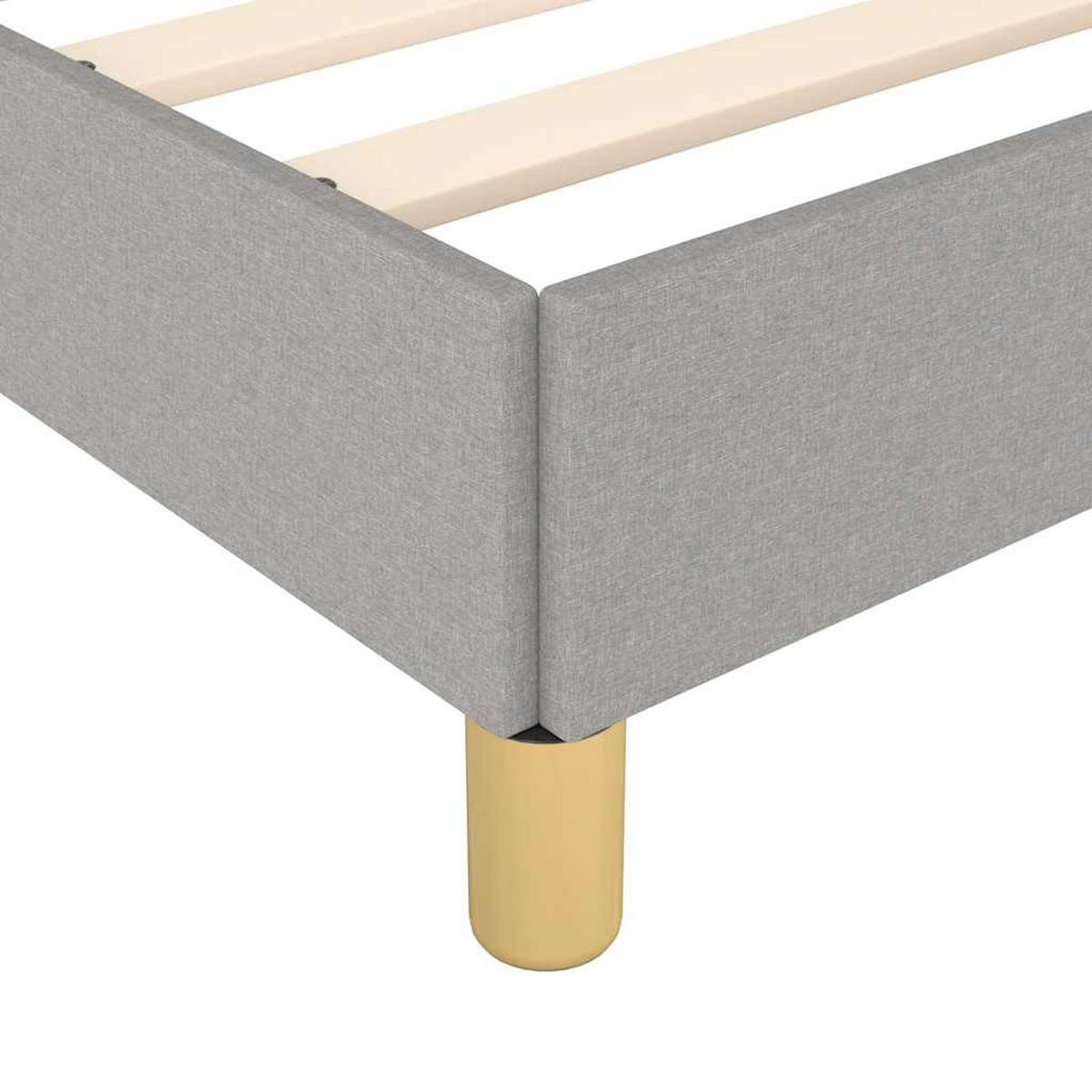 BETTGESTELL Ohne Matratze Hellgrau 100/200 Cm Stoff - Grau, Textil (100/200cm) - vidaXL