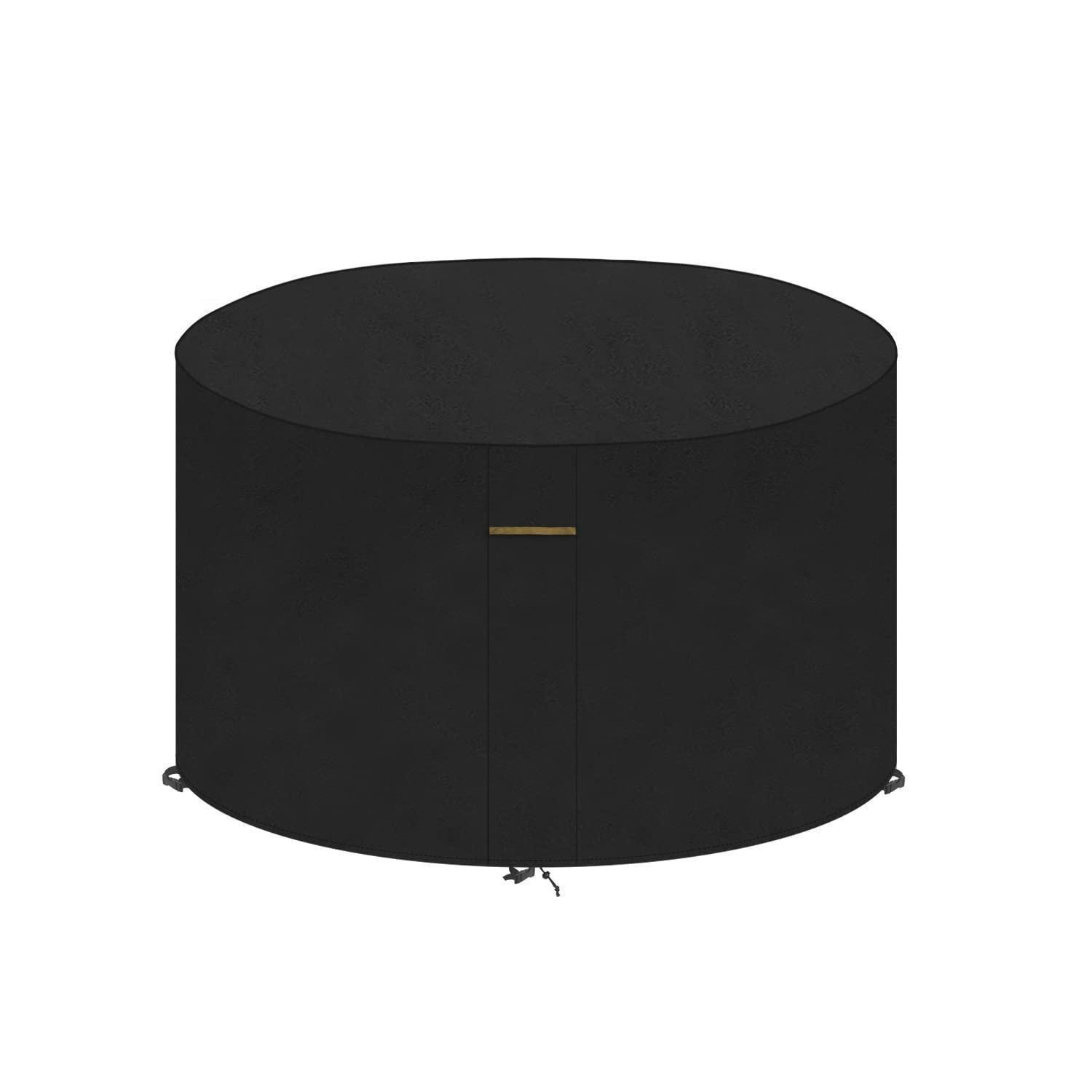ABDECKUNG für Gartenmöbel Rund Ø90x71cm Wasserdicht Oxford Polyester - Schwarz, Kunststoff (1/1/1cm)