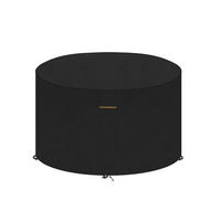 ABDECKUNG für Gartenmöbel Rund Ø90x71cm Wasserdicht Oxford Polyester - Schwarz, Kunststoff (1/1/1cm)