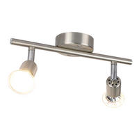 DECKENSTRAHLER Luminelle 15/8/26 cm - Silberfarben, Metall (26/15/8cm) - ZMH