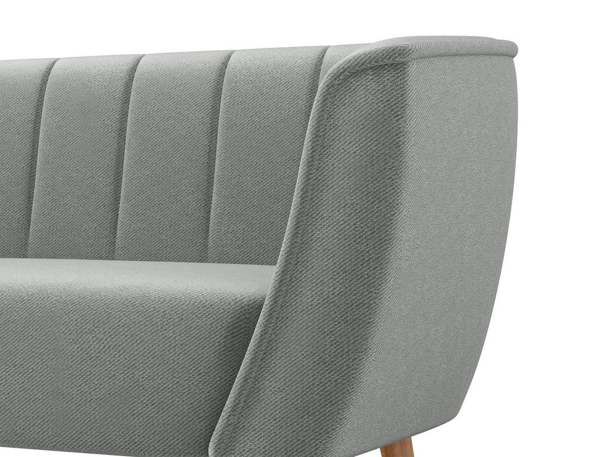 SOFA Pas 2 - Dunkelgrau/Naturfarben, Holz/Textil (142/75/74cm) - MIRJAN24