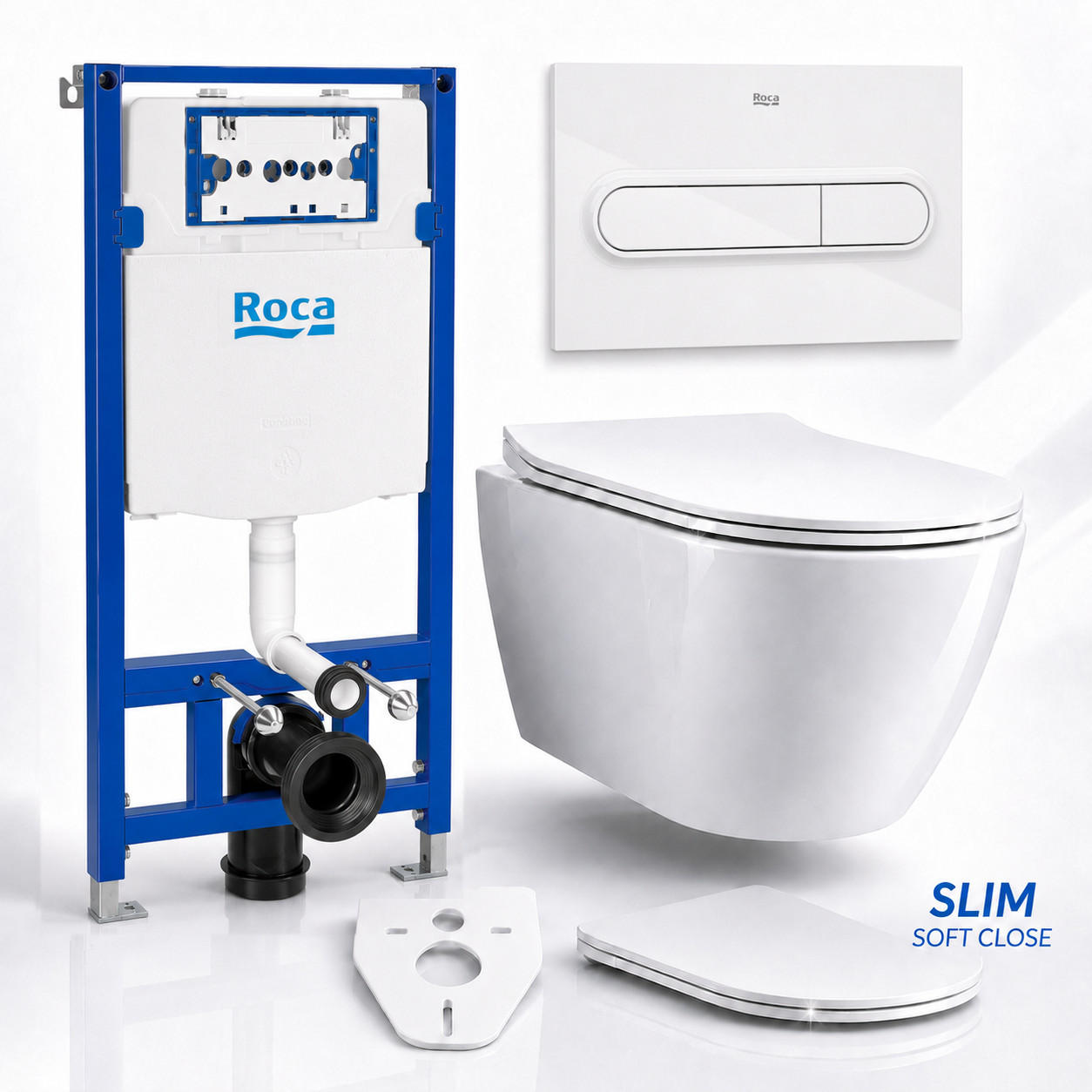 bad land Wc-Set Weiß 47.5x112x48.5 cm