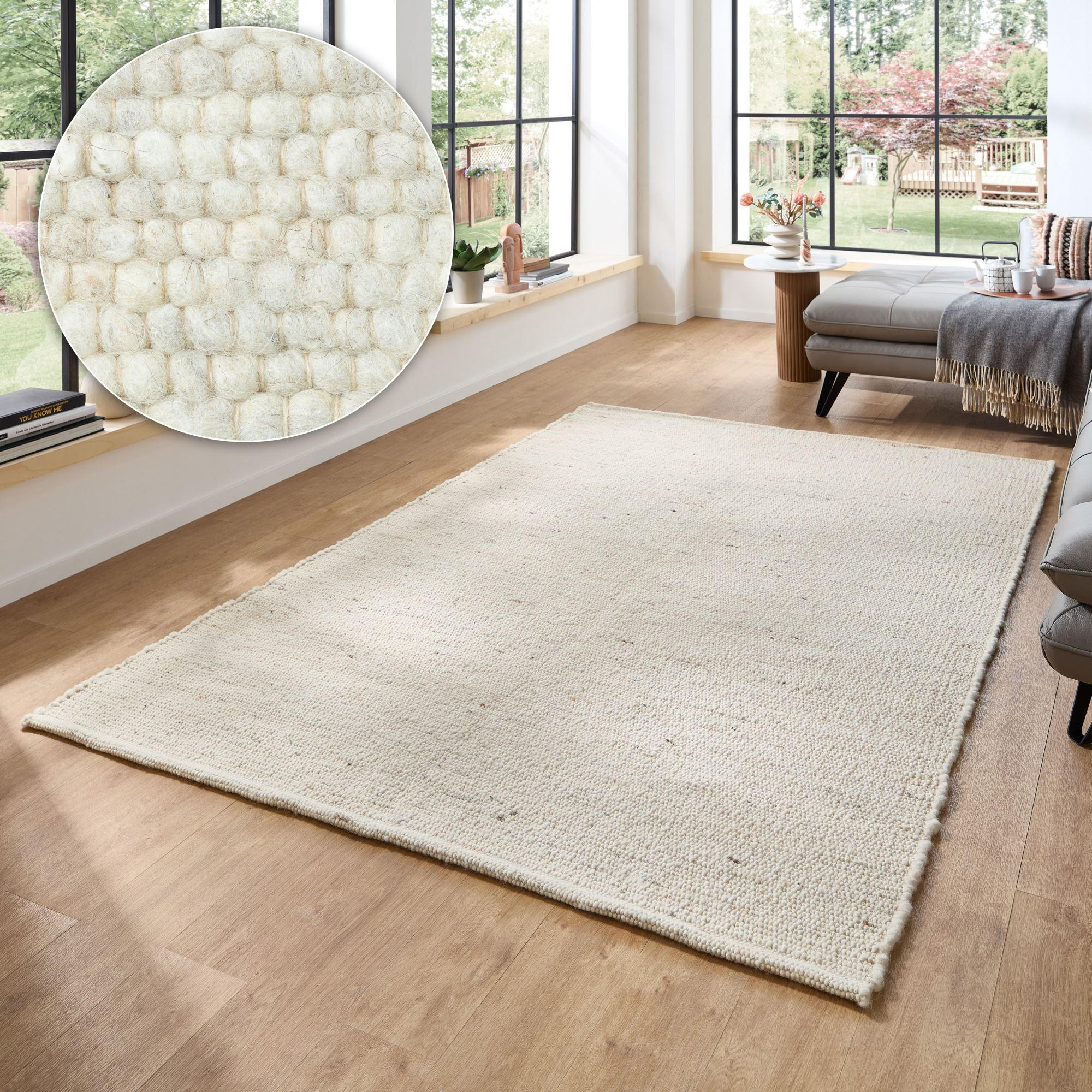 HANDWEBTEPPICH Anden 250x300 cm - Naturfarben, Textil (250/300cm) - Rug and Roll