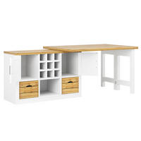 BARTISCH DE-38574 ausziehbar 120-197 cm 360° drehbar Weiß - Weiß, Holzwerkstoff (40/120/72cm) - ComfortXL