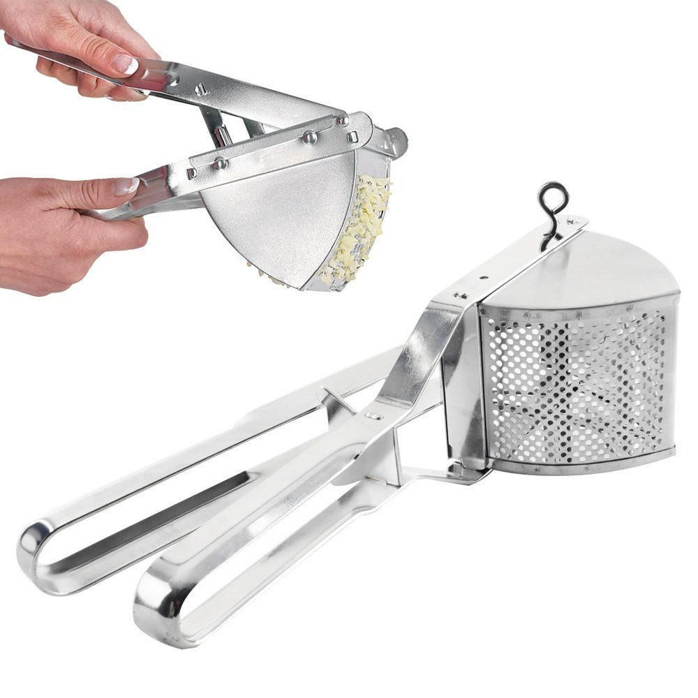 STAHL-KARTOFFELPRESSE 30 cm Silber - Silberfarben, Metall (12/30cm) - Orion 