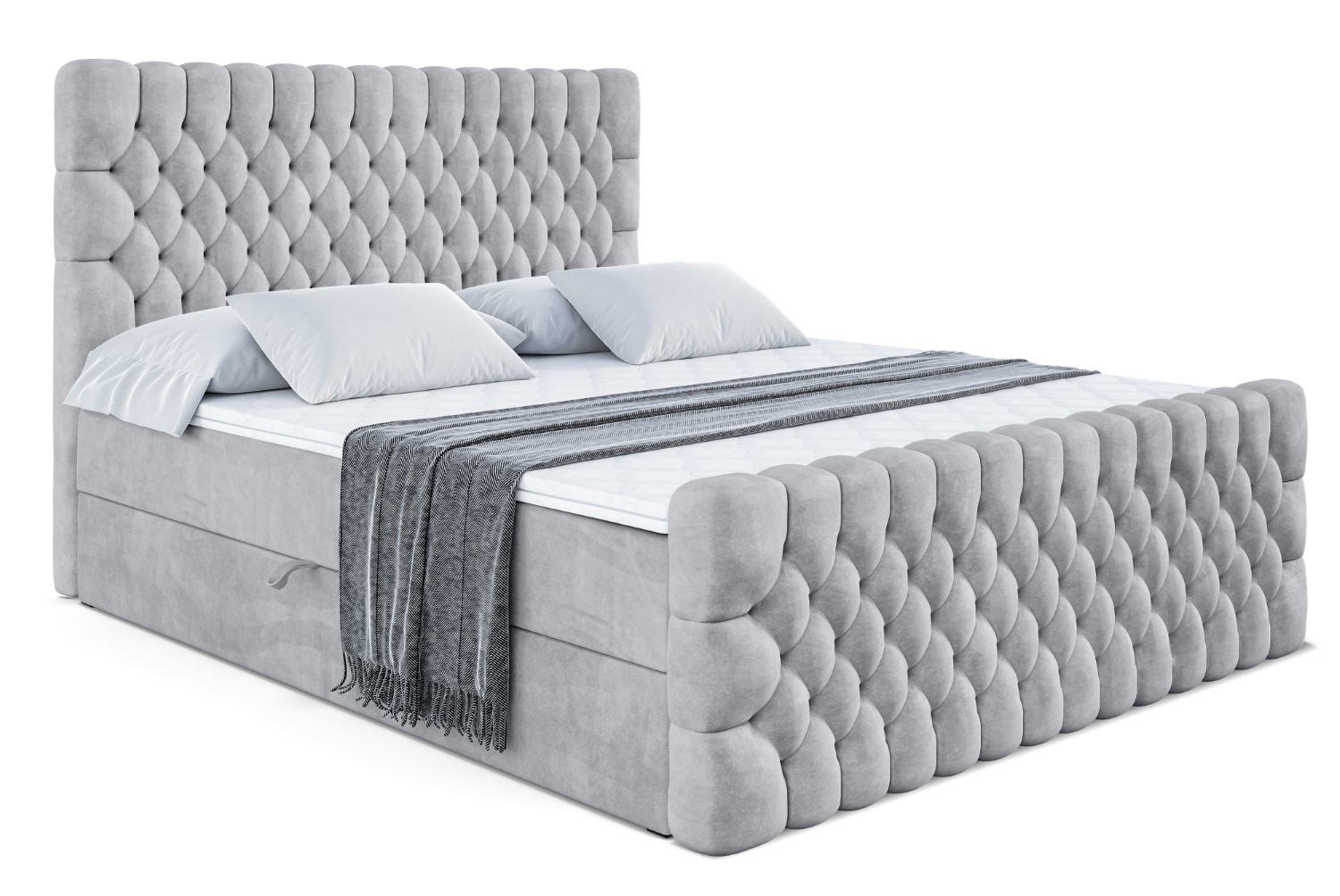 ALTDECOR AMERICKÁ postel SERENE-Z – 160 x 200 – H3 – světle šedá