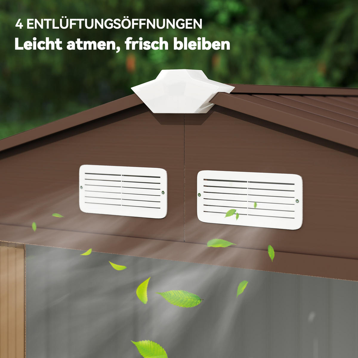 GERÄTEHAUS, Geräteschuppen, Schuppen mit Bodenrahmen, wetterfest, Stahl, Gelb - Gelb, Metall (130/185/213cm) - Outsunny