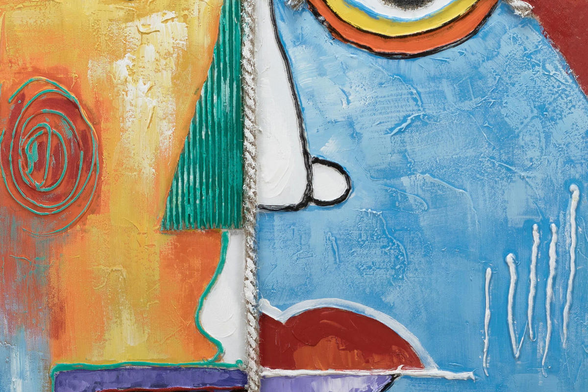 ACRYLBILD HANDGEMALT 60/90 cm - Multicolor, Holz/Textil (60/90cm) - KUNSTLOFT