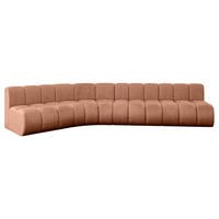 ECKSOFA modulares Sofa Montra-L2 - 381x174x70 cm Apricot - Koralle, Holzwerkstoff/Textil (381/174cm) - ALTDECOR