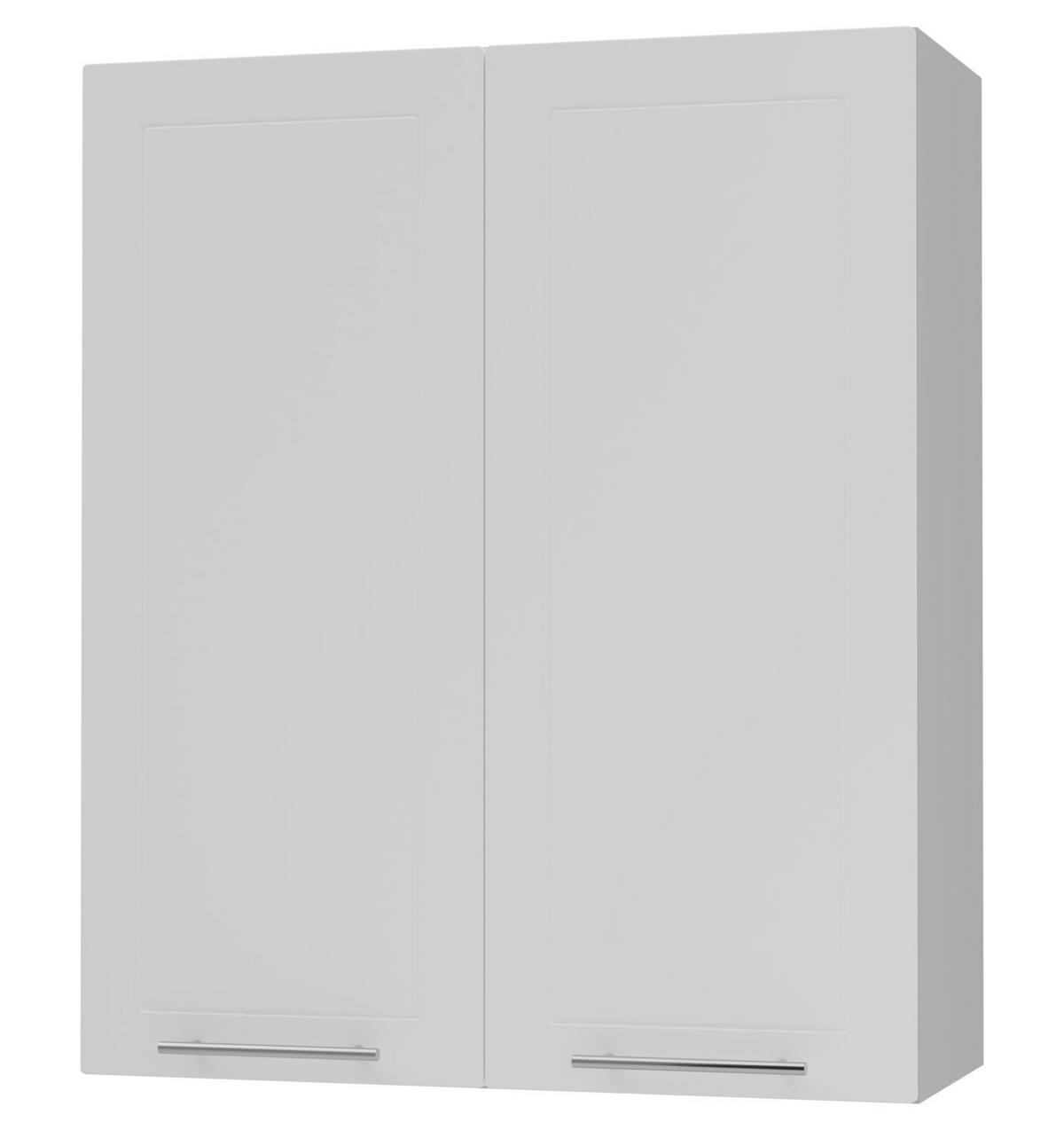 KÜCHENHÄNGESCHRANK Kvantum W4/80 Weiß Matt / Grau Matt 80 / 32,5 / 96cm - Weiß/Grau, Holz/Holzwerkstoff (80/96/32.5cm) - Feldmann-Wohnen