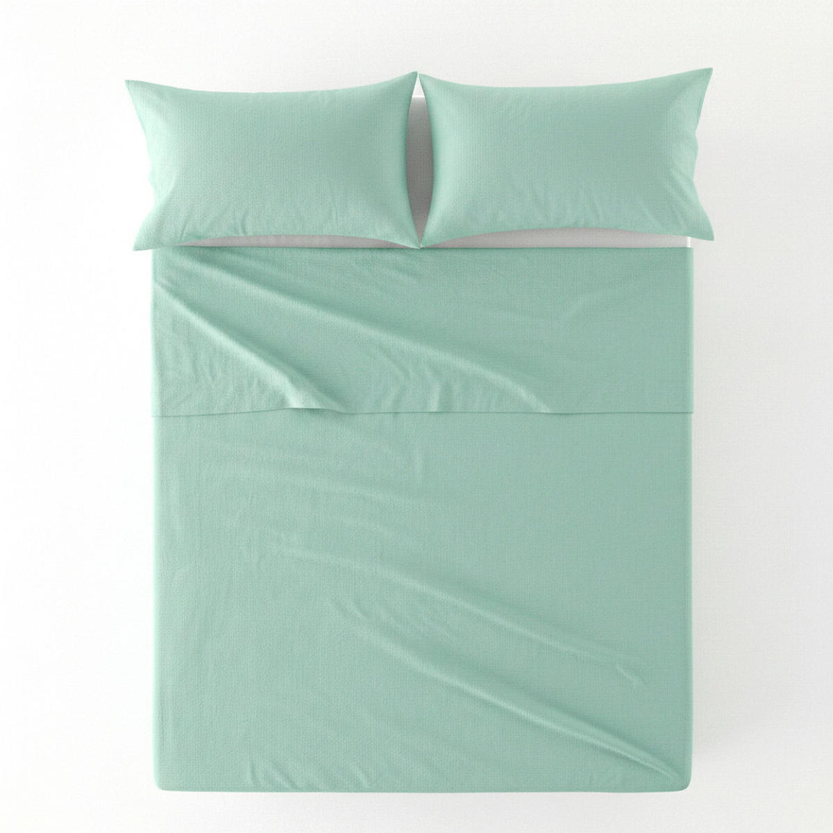 OBERBETTLAKEN basic 160x270 cm minze - Mintgrün, Textil (160/270cm) - Happy Friday