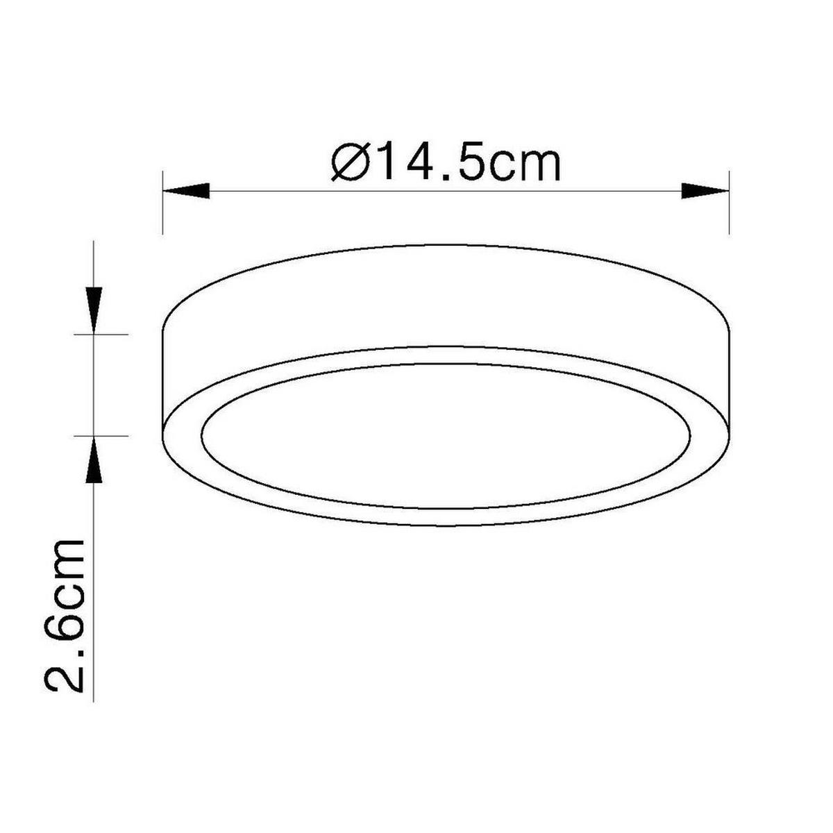 LED DECKENLEUCHTE Aluminium Opal Silber - Silberfarben, Metall (14.5/14.5/2.6cm)