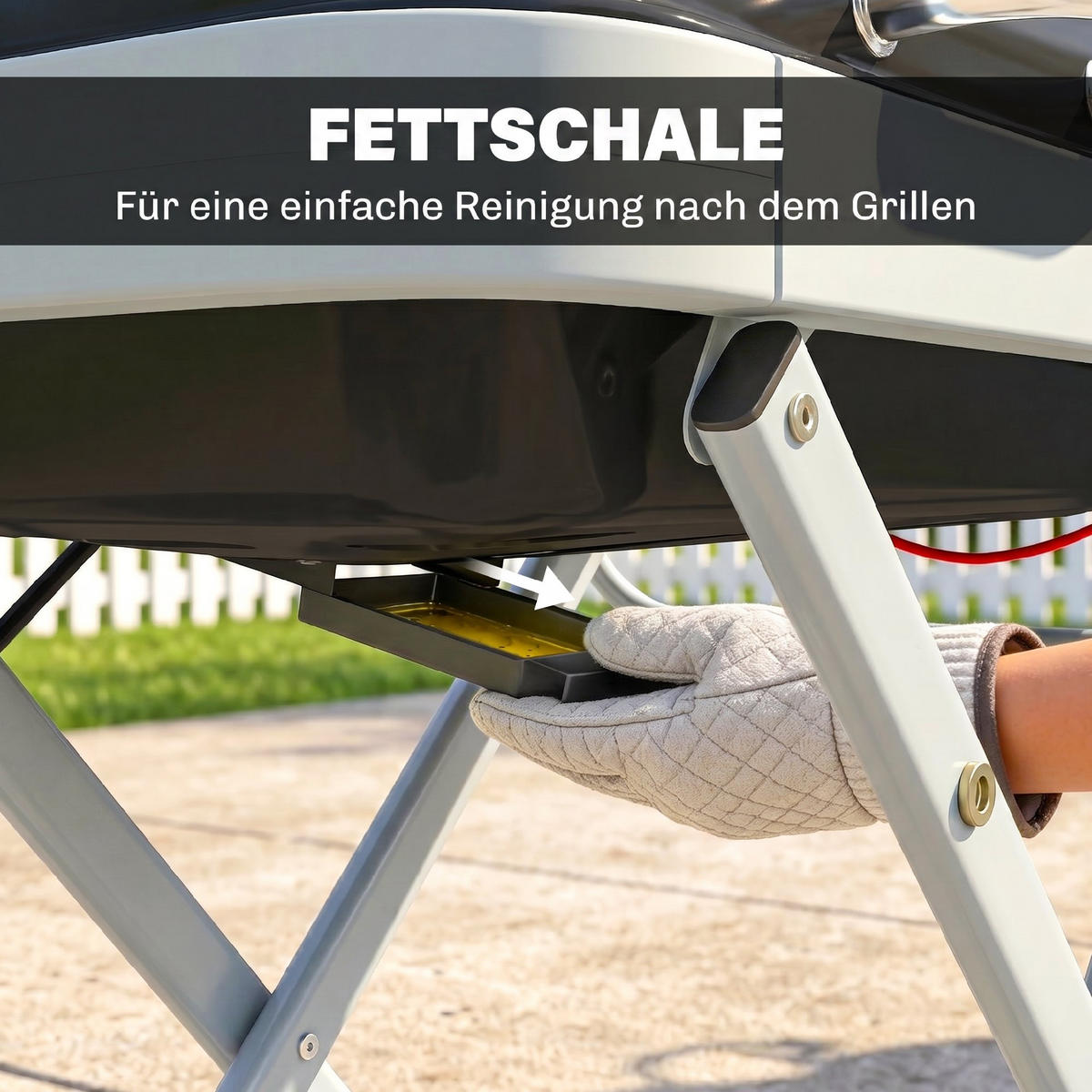 SKLÁDACÍ PLYNOVÝ GRIL z nerezové oceli, černý - černá, kov (55/89/109cm) - Outsunny