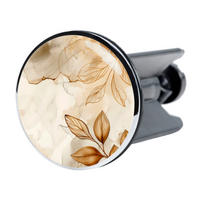 WASCHBECKENSTÖPSEL Faylora - Beige/Orange, Kunststoff/Metall (4/7/7cm) - Sanilo