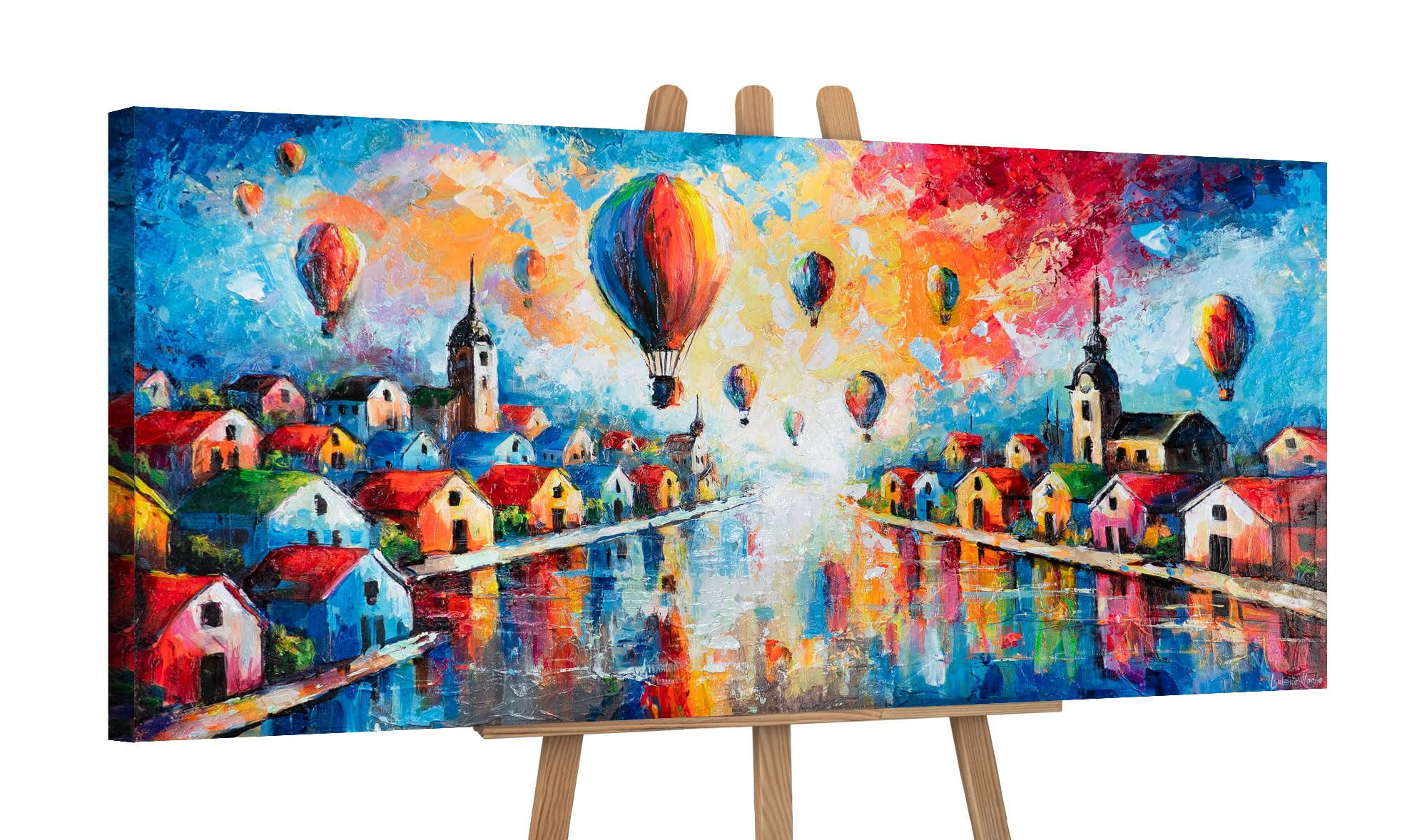 GEMÄLDE Himmlische Entfernungen auf Keilrahmen 115x50 cm - Multicolor, Holz (115/50cm) - YS-art gallery