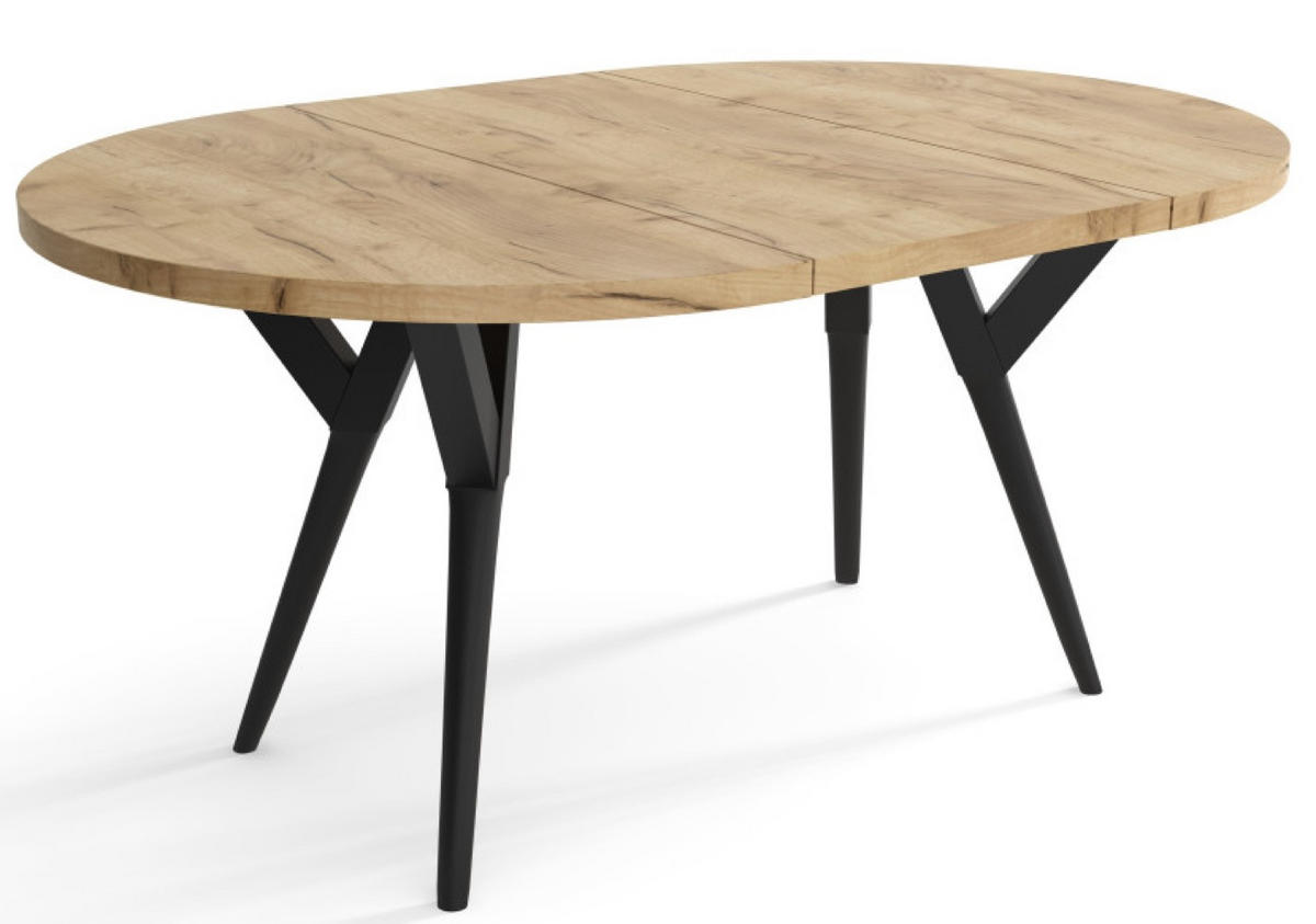 TISCH Schwarz Adi Ausziehbar - Schwarz, Holzwerkstoff (90/90/76cm) - Sepro Meble