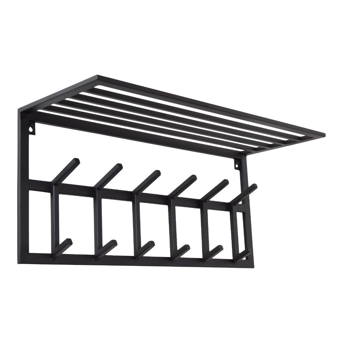 KLEIDERABLAGE Jaimy Schwarz - Schwarz, Metall (80/35/30cm) - LOFT42