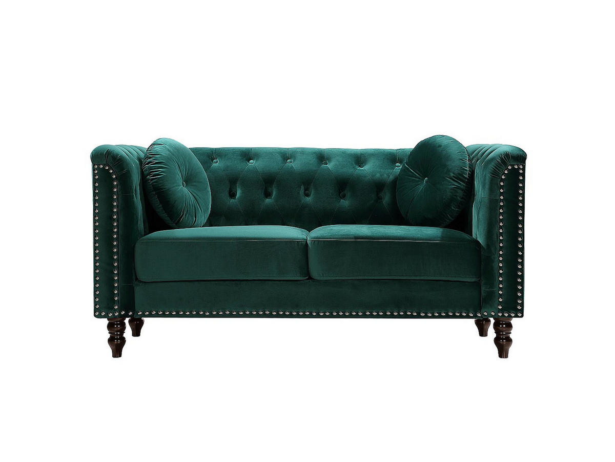 COUCHGARNITUR - 5 Personen - samt - smaragdgrün Turner - Grün, Textil (190/79/77cm) - Vente-Unique