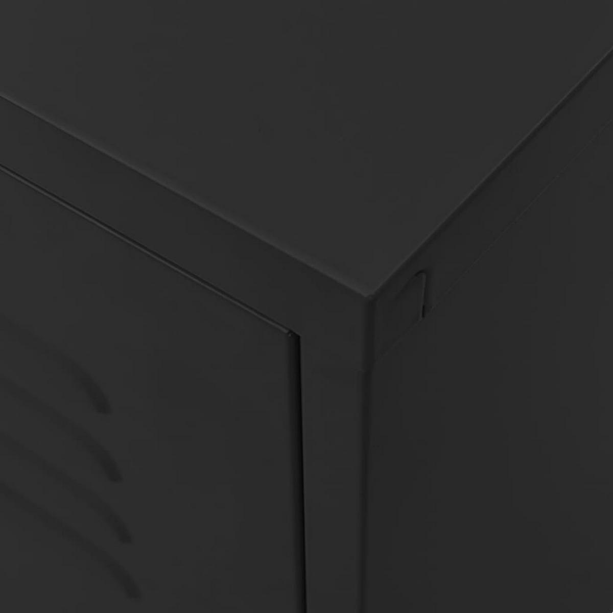 TV-SCHRANK Schwarz 105/35/50 Cm Stahl - Schwarz, Metall (105/50/35cm) - vidaXL