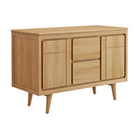 WASCHBECKENUNTERSCHRANK - 120cm x 55cm - Teakholz - naturfarben hell - BINTUNI - Naturfarben, Holz (120/80/55cm) - Vente-Unique