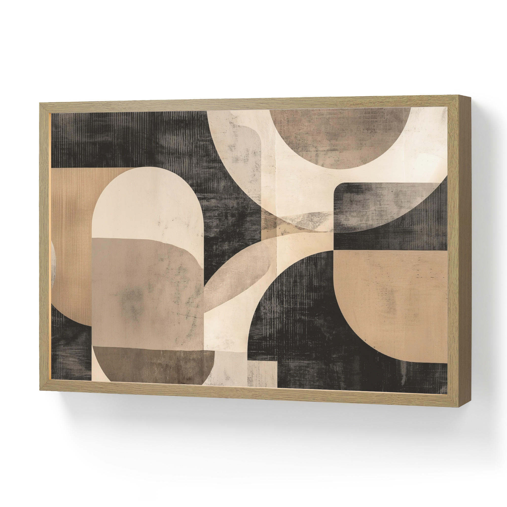 OnlyWow NÁSTĚNNÁ LAMPA S AKUMULÁTOREM Abstraktní - Tvary - Moderní - Béžová 60x40 cm