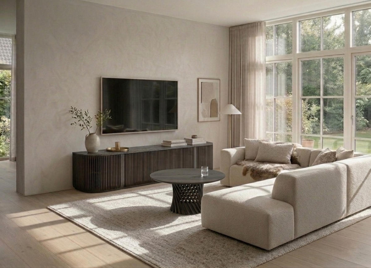 TV-MÖBEL Franz, Braune Massiveiche - Braun, Holz (45/45/175cm) - WOODEK